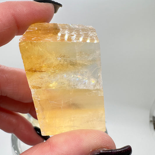 Optical Calclite with Rainbows - Mexico - Katie's Mystic Crystals