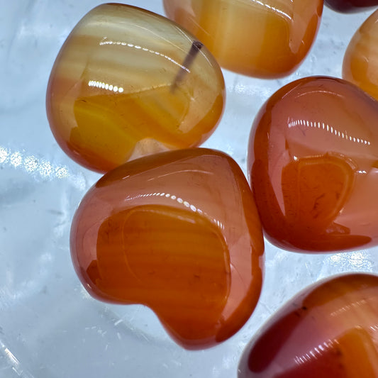 .5in Mini Carnelian Hearts - Katie's Mystic Crystals