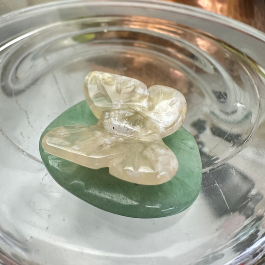 Mini Crystal Creatures on Lilypads and Leaves