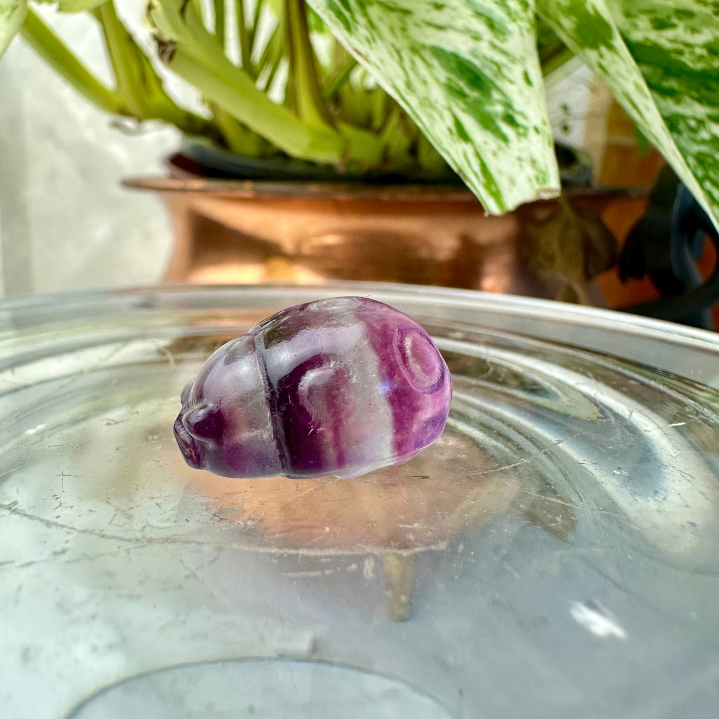 Mini Fluorite Crystal Figurines - Micro Mini Figurines - Natural Crystal Home Decor