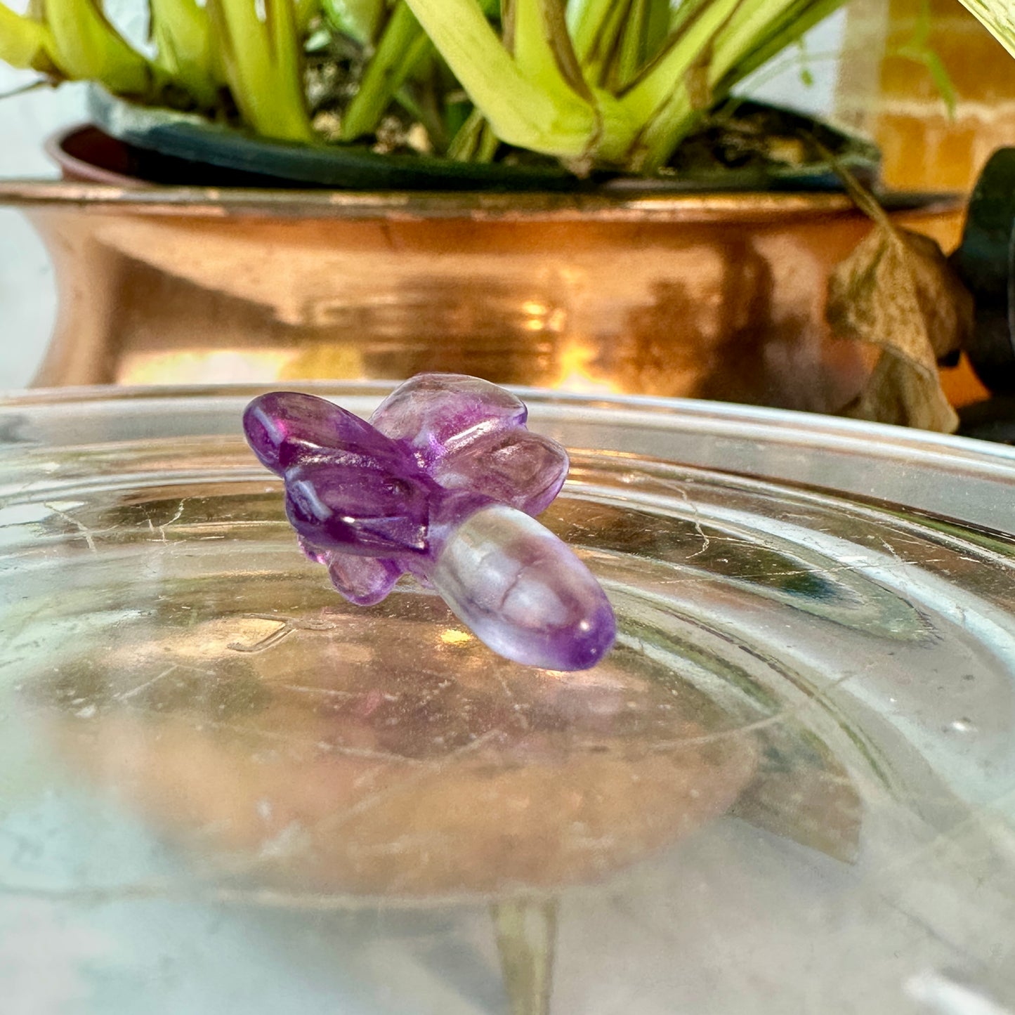 Mini Fluorite Crystal Figurines - Micro Mini Figurines - Natural Crystal Home Decor