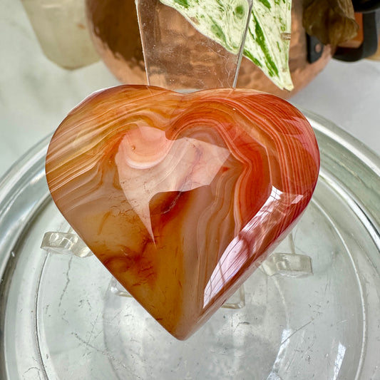Carnelian Agate Hearts - Katie's Mystic Crystals