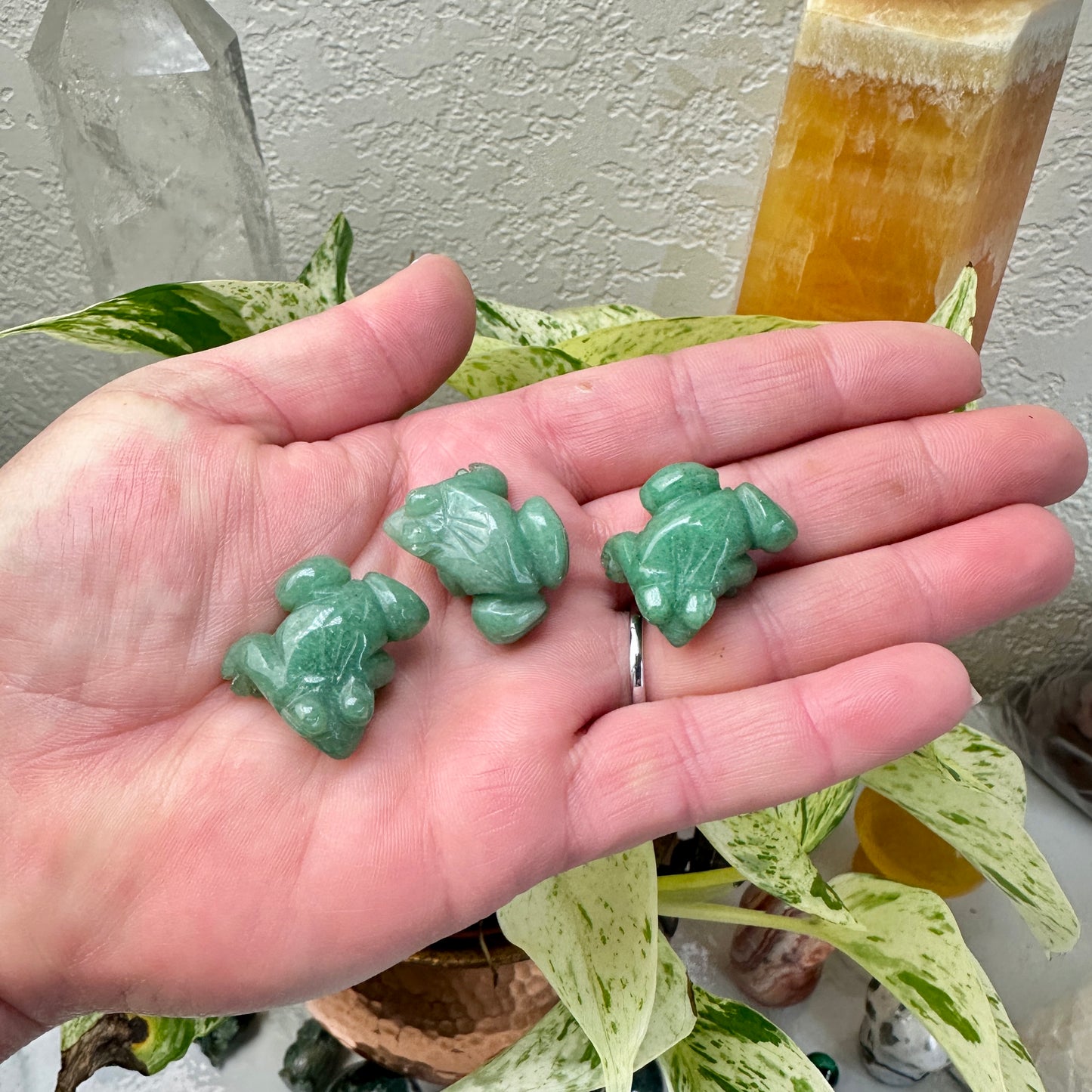 Green Aventurine Frogs - 1 inch