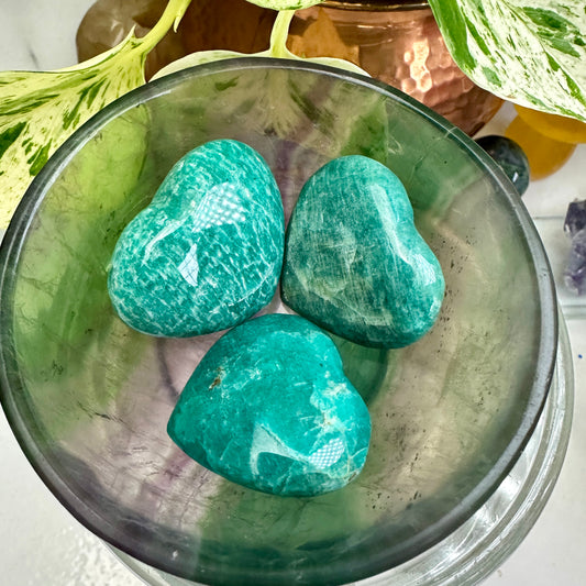 Amazonite Heart - 1 Inch - Imperfect