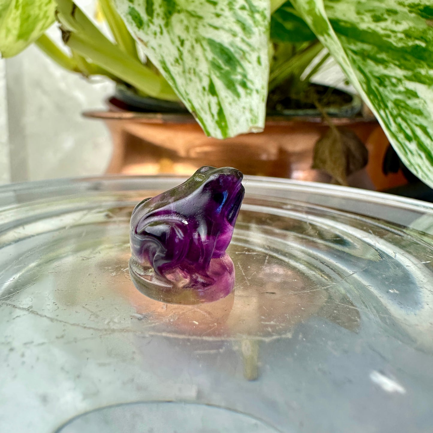 Mini Fluorite Crystal Figurines - Micro Mini Figurines - Natural Crystal Home Decor