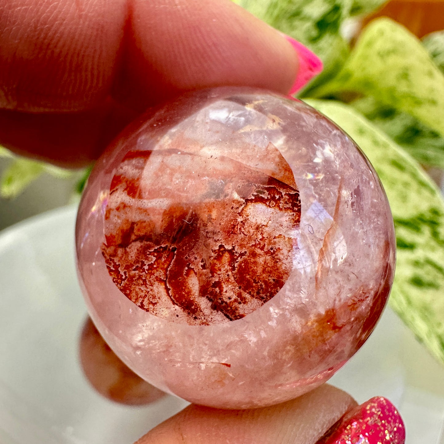 30mm Fire Quartz Sphere