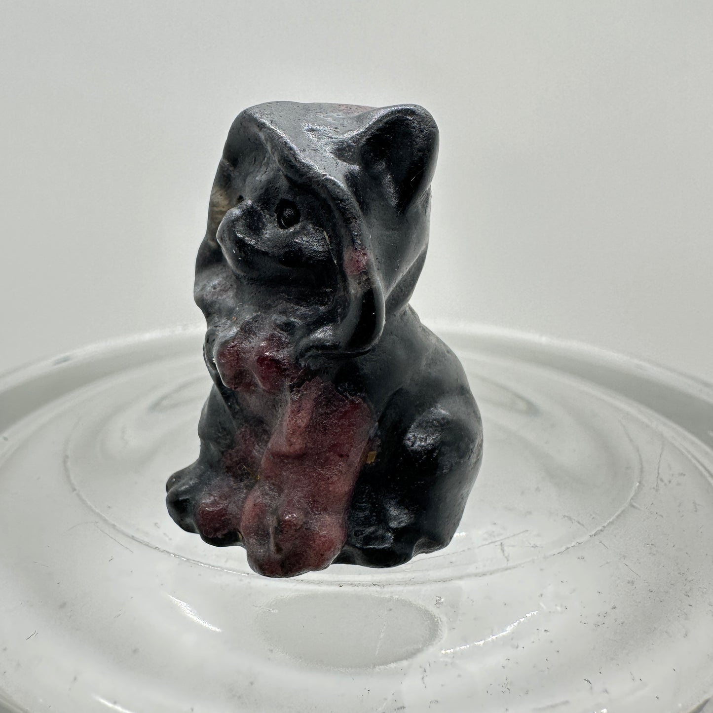 Hooded Crystal Cat - Rose Quartz