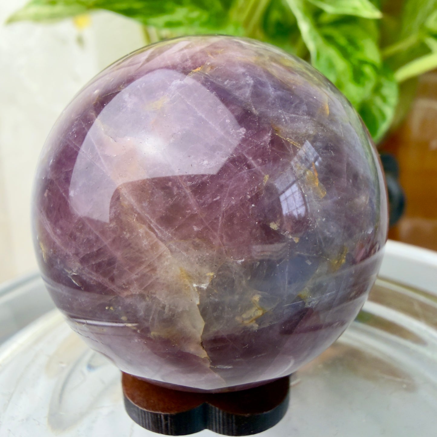 Purple Rose Quartz Sphere – 43.7mm | Love • Healing • Tranquility 💜🌹✨