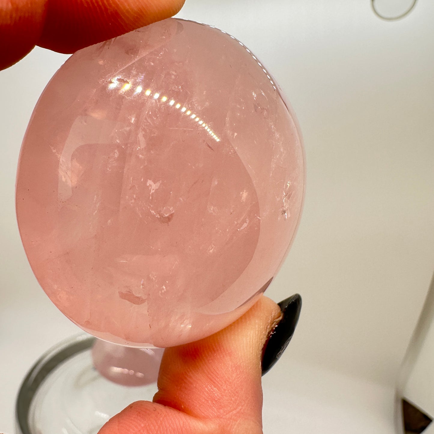Rose Quartz Palm Stones - Katie's Mystic Crystals