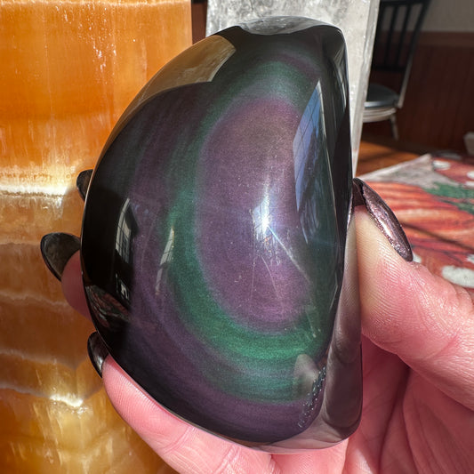 Rainbow Obsidian Moons - Katie's Mystic Crystals