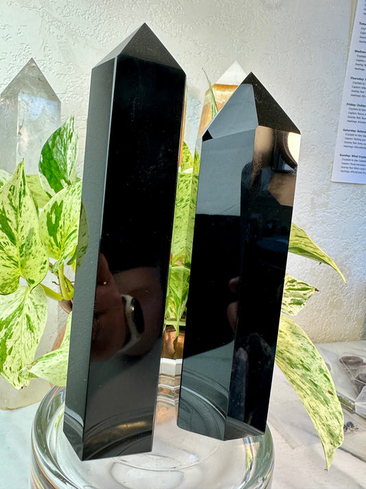 Large Black Obsidian Towers — 1 lb
Protection | Truth | Energetic Clearing - Katie's Mystic Crystals