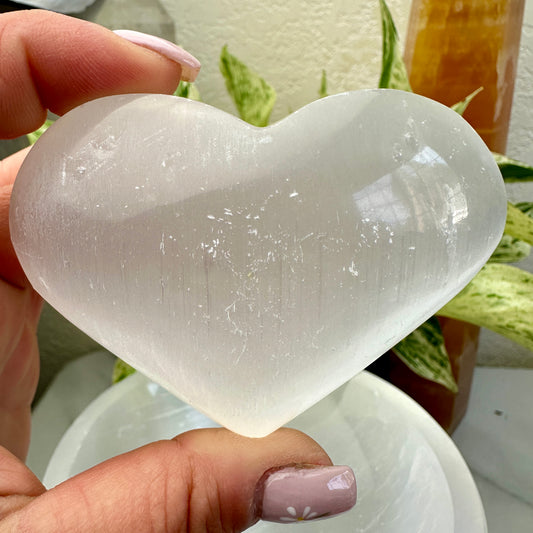 Satin Spar Hearts - Imperfect