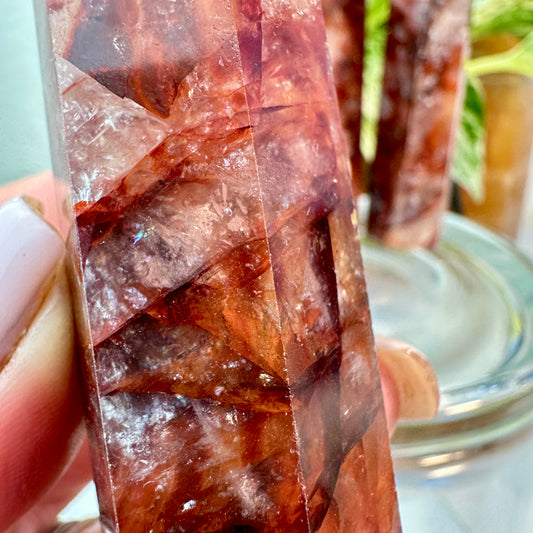 Fire Quartz Points — 3.8 inch
Focus | Grounding | Emotional Clarity - Katie's Mystic Crystals