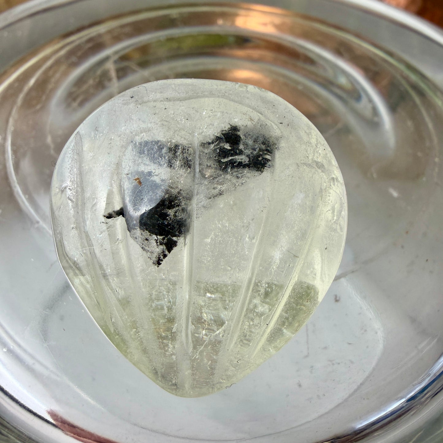 Mini Crystal Clam Shell Carving | Smoky Quartz, Golden Healer, Snowflake Obsidian | 1.2 Inch Intuitive Pick