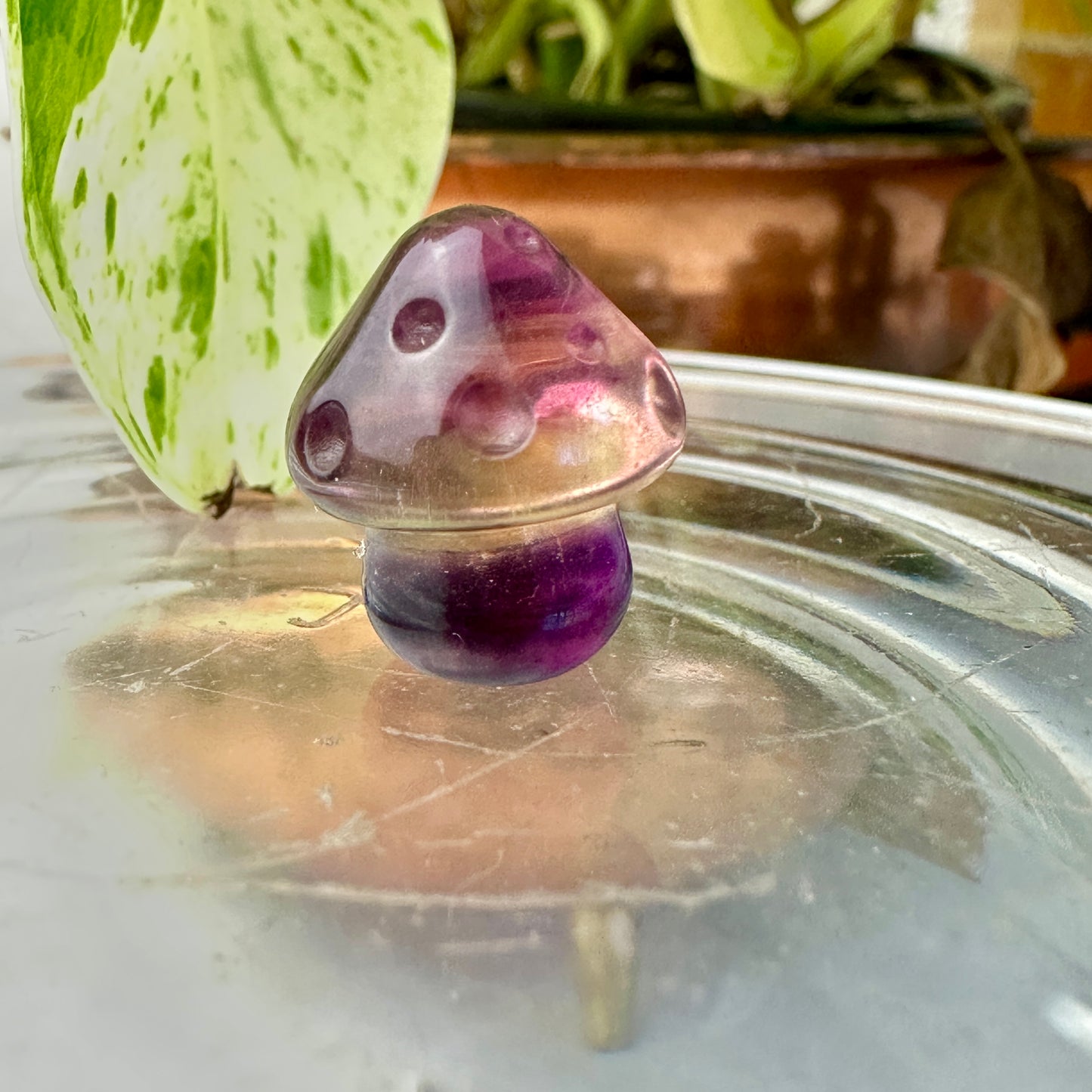 Mini Fluorite Crystal Figurines - Micro Mini Figurines - Natural Crystal Home Decor