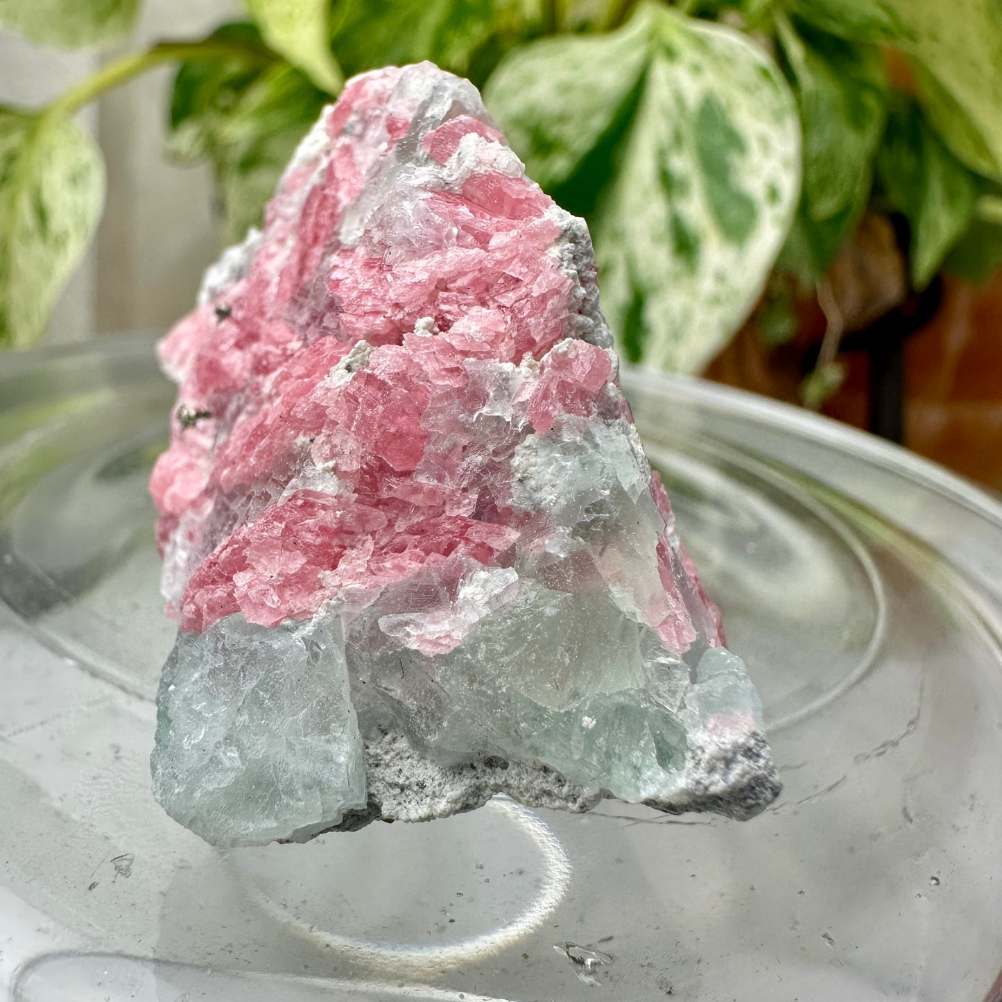 Rhodochrosite with Fluorite & Pyrite – Heart Healing + Intuition + Abundance (54g)