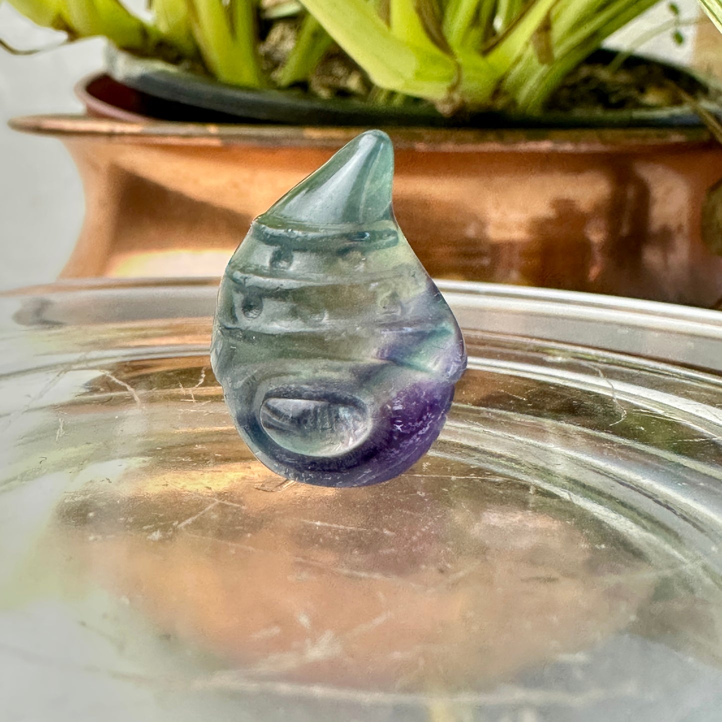 Mini Fluorite Crystal Figurines - Micro Mini Figurines - Natural Crystal Home Decor