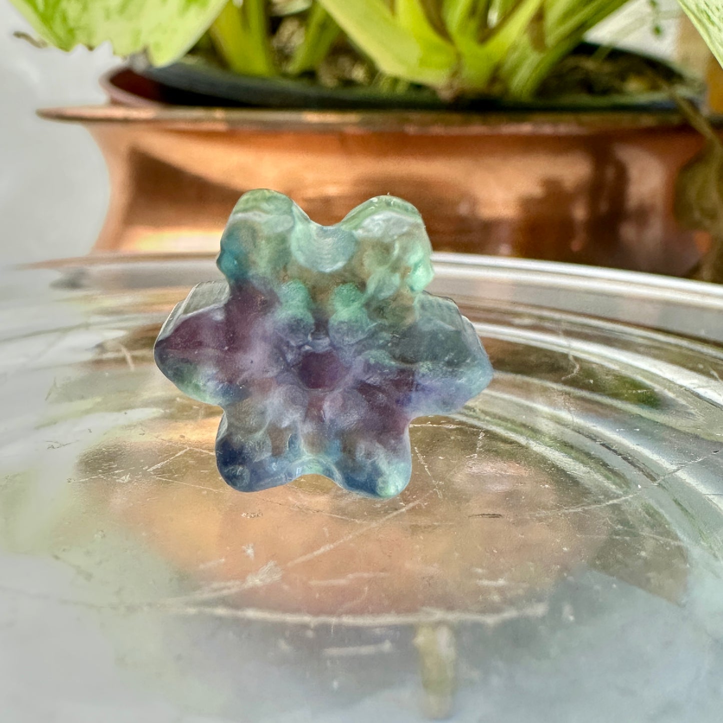 Mini Fluorite Crystal Figurines - Micro Mini Figurines - Natural Crystal Home Decor