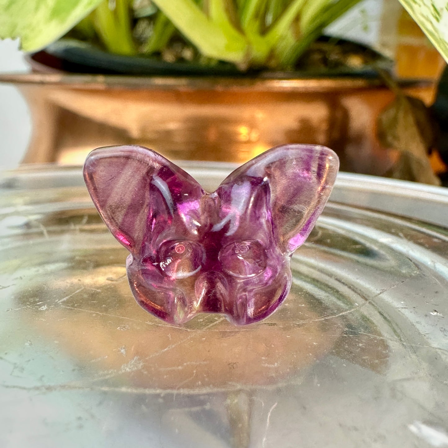 Mini Fluorite Crystal Figurines - Micro Mini Figurines - Natural Crystal Home Decor