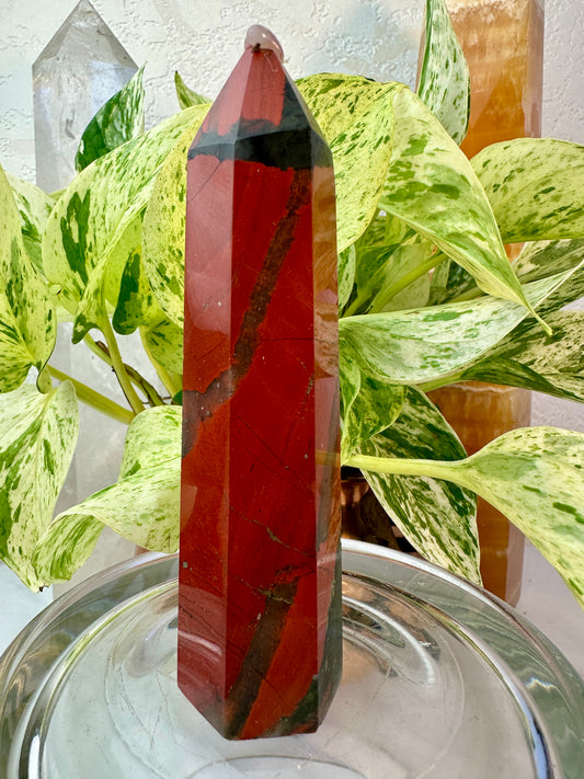 African Bloodstone Point — 4.7 inch
Courage | Strength | Grounded Vitality