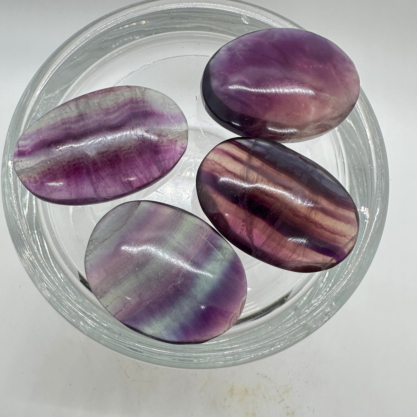 Rainbow Fluorite Palm Stone - Katie's Mystic Crystals