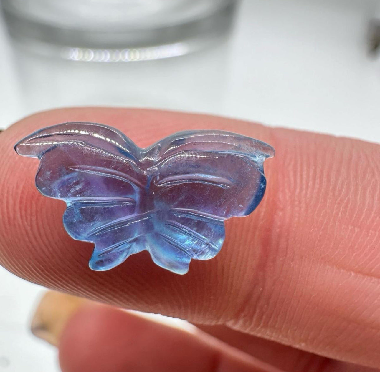 Micro Mini Aquamarine Butterfly - Gem Quality - 17-19mm