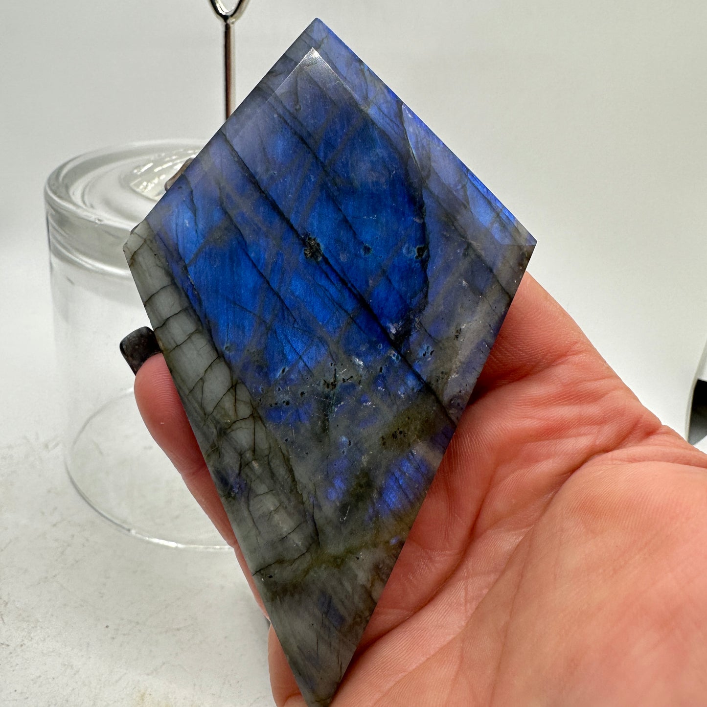 Labradorite Rhombus with Stand