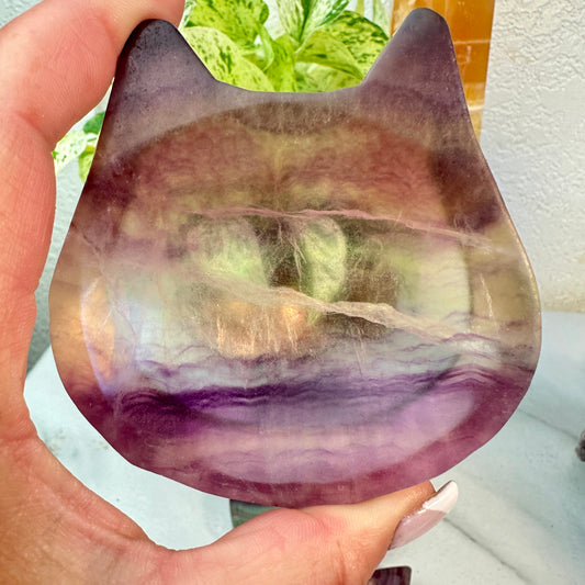 Rainbow Fluorite Bowls — Heart, Moon, Cat
Clarity | Harmony | Spiritual Flow - Katie's Mystic Crystals
