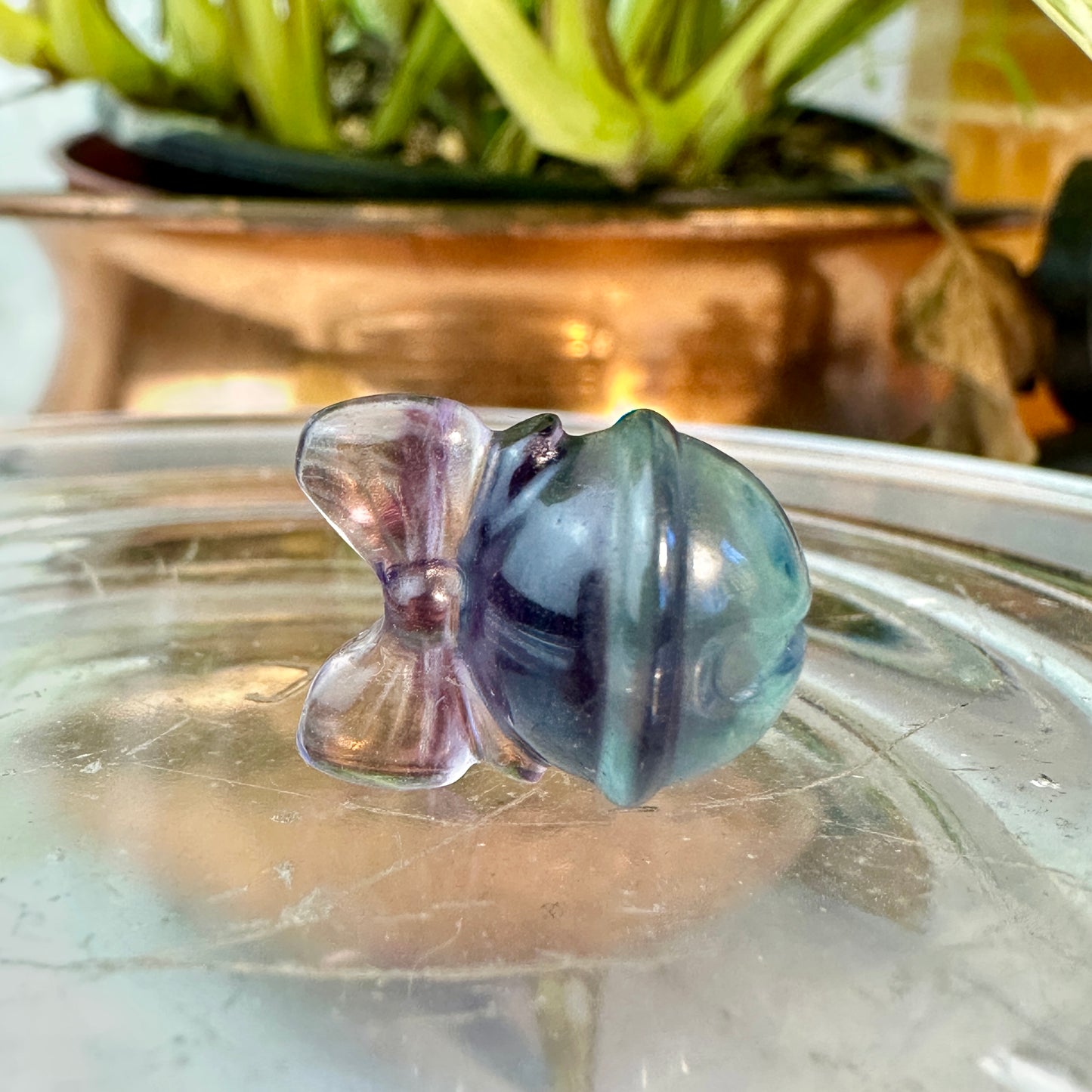 Mini Fluorite Crystal Figurines - Micro Mini Figurines - Natural Crystal Home Decor