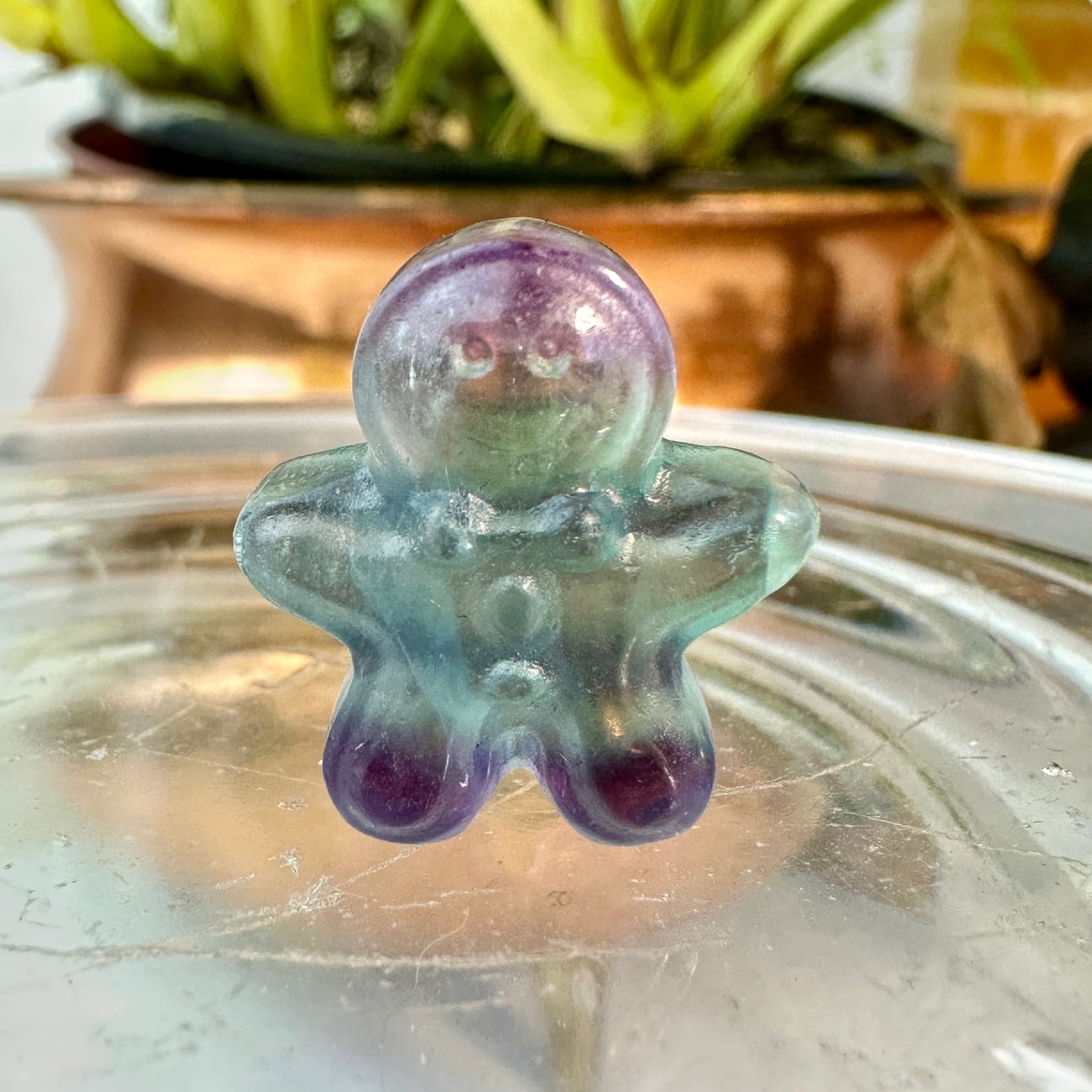 Mini Fluorite Crystal Figurines - Micro Mini Figurines - Natural Crystal Home Decor