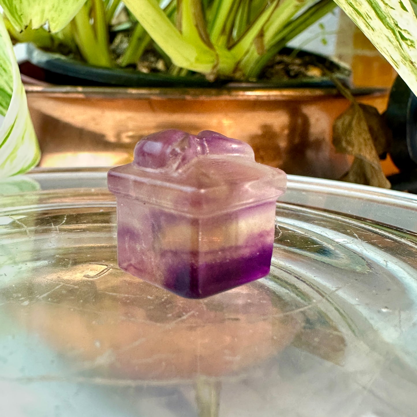 Mini Fluorite Crystal Figurines - Micro Mini Figurines - Natural Crystal Home Decor