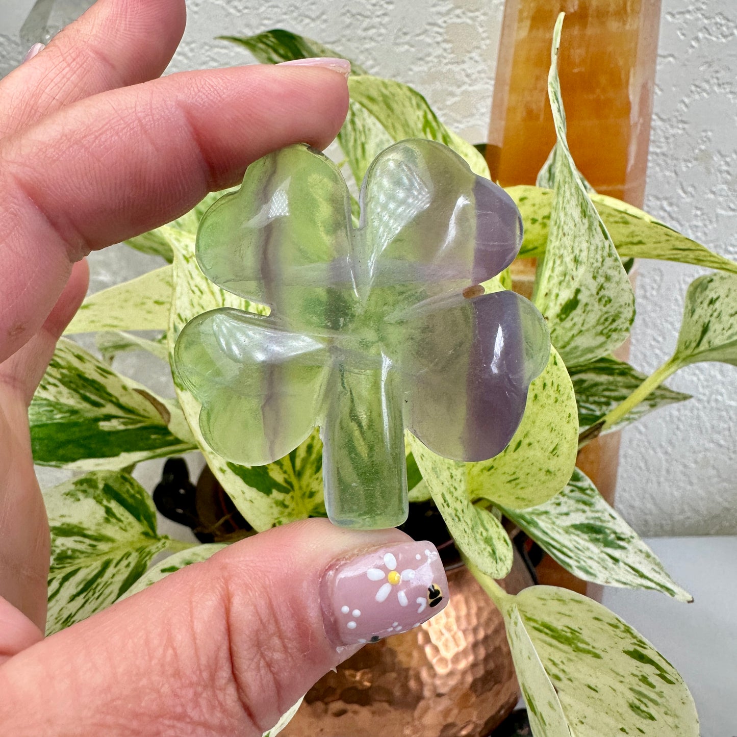 Fluorite Clover - 2 inch - Katie's Mystic Crystals