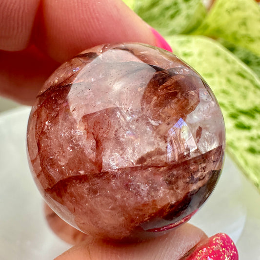 30mm Fire Quartz Sphere - Katie's Mystic Crystals