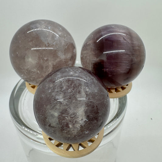 Mica In Rainbow Fluorite Sphere - Katie's Mystic Crystals