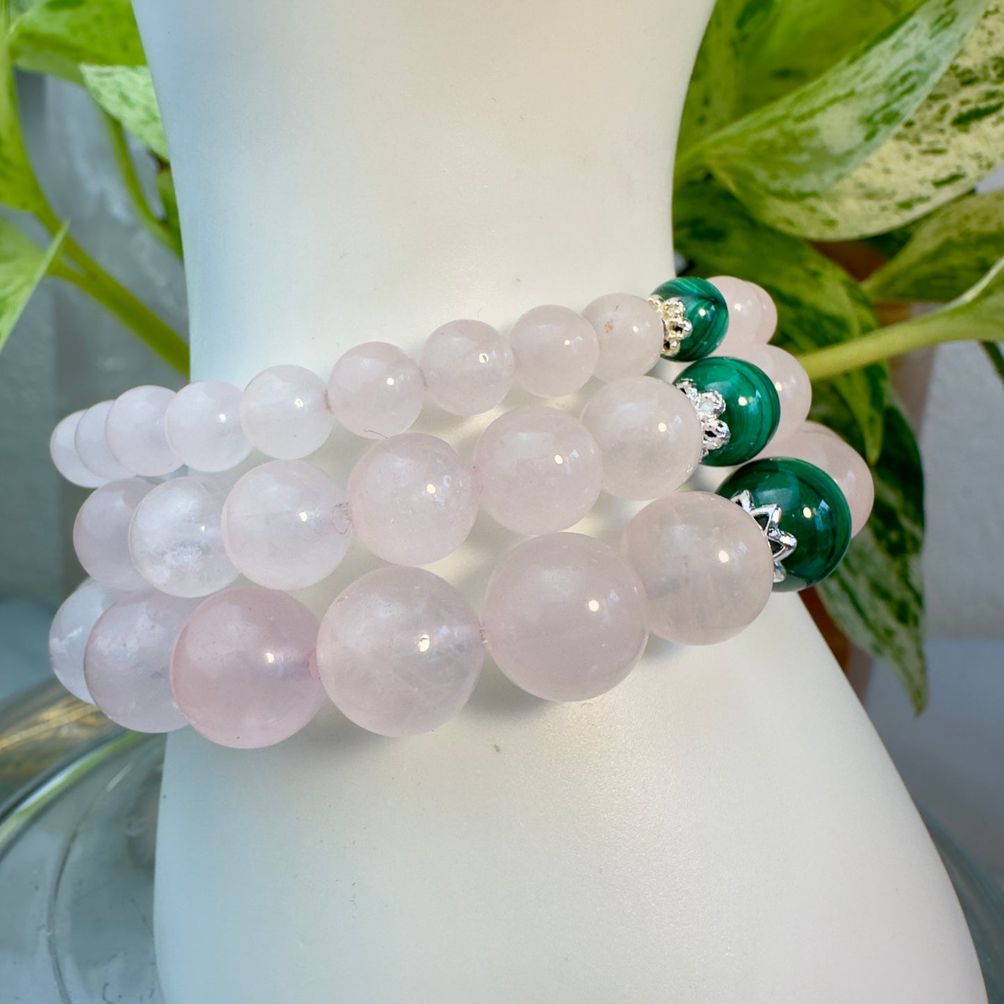 Love & Protection Bracelet β Rose Quartz with Malachite Bead
Self-Love | Emotional Healing | Boundaries