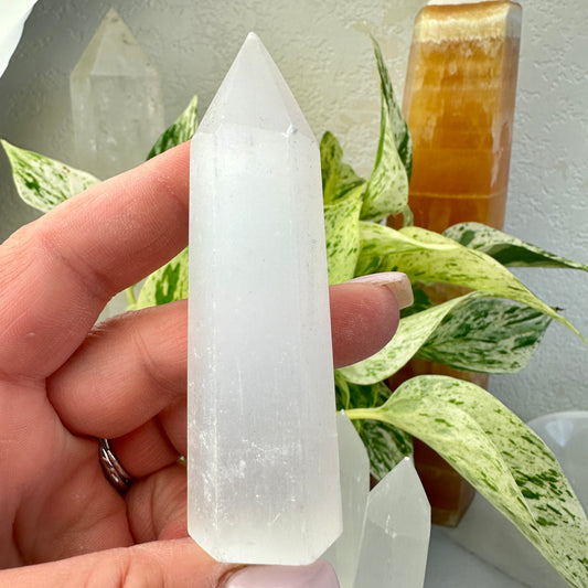 Imperfect Satin Spar Points - 3 inch