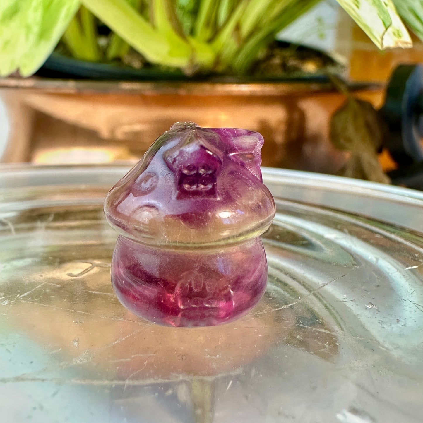 Mini Fluorite Crystal Figurines - Micro Mini Figurines - Natural Crystal Home Decor