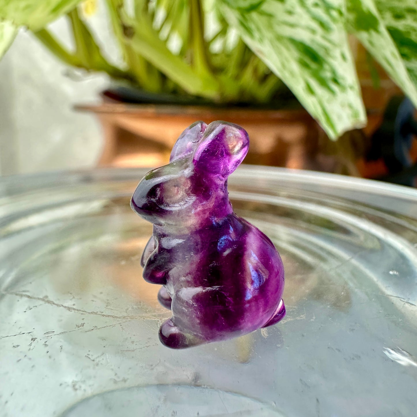 Mini Fluorite Crystal Figurines - Micro Mini Figurines - Natural Crystal Home Decor