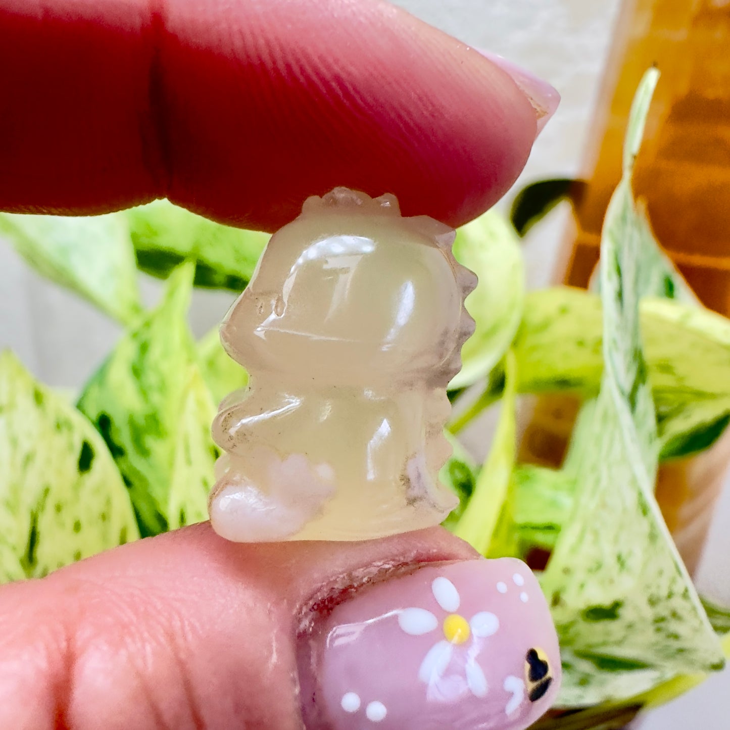 Mini Flower Agate Dino - 0.7 inch