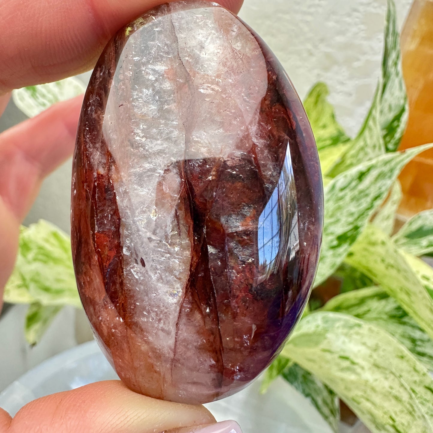 Fire Quartz Palmstone