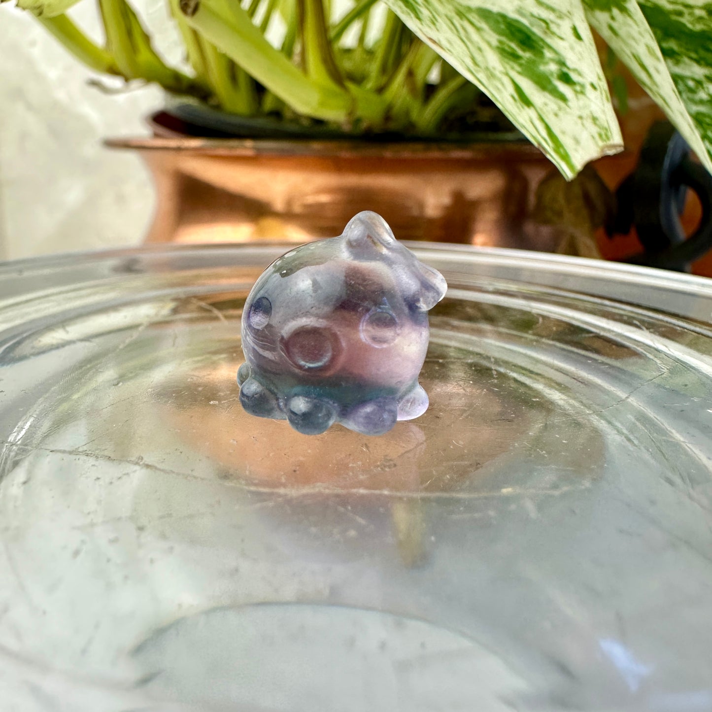 Mini Fluorite Crystal Figurines - Micro Mini Figurines - Natural Crystal Home Decor