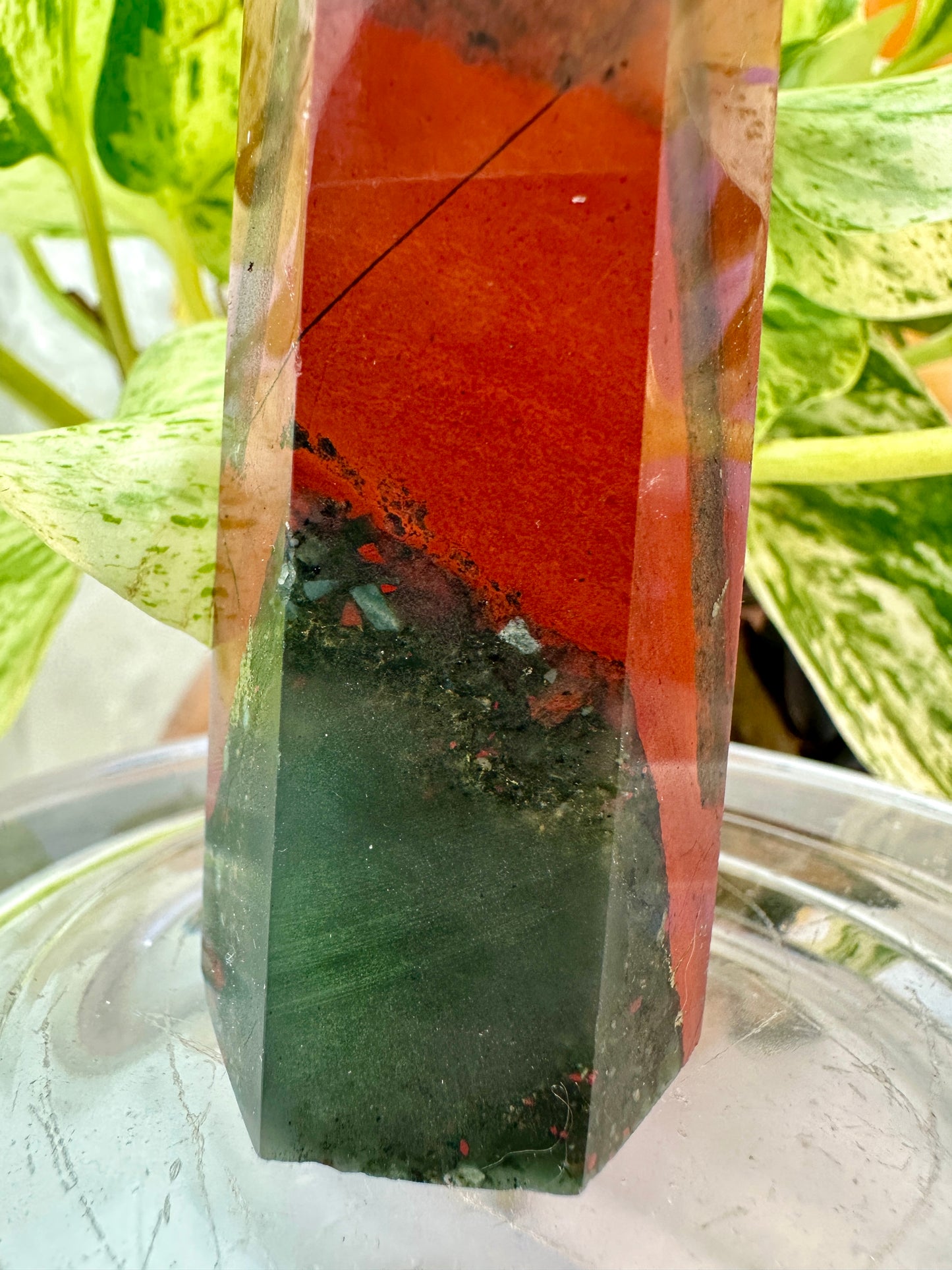 African Bloodstone Point — 4.7 inch
Courage | Strength | Grounded Vitality