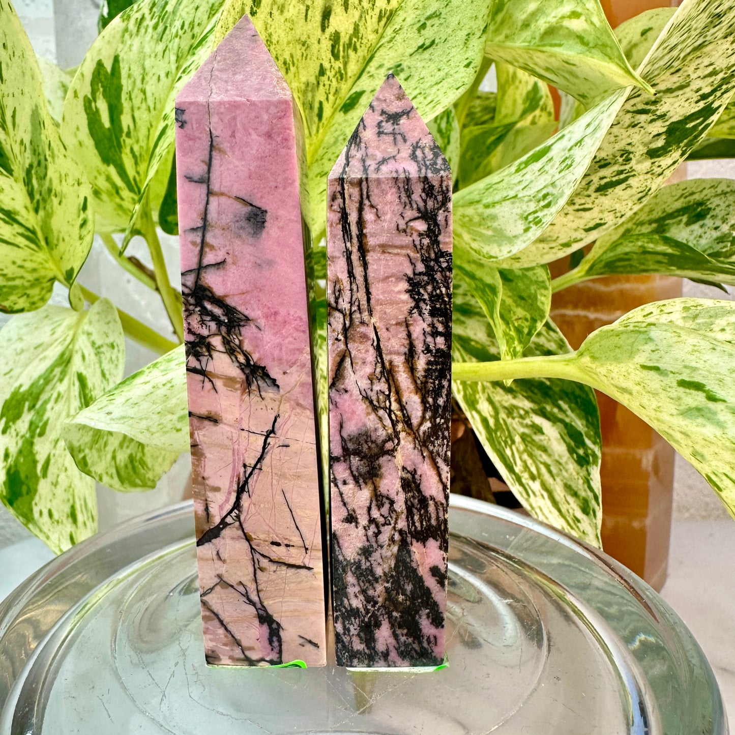 Rhodonite Towers — 3.5 to 3.9 inch
Emotional Balance | Self-Worth | Heart Healing