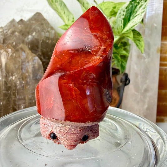 Intuitive Pick Carnelian Elephant Flame
