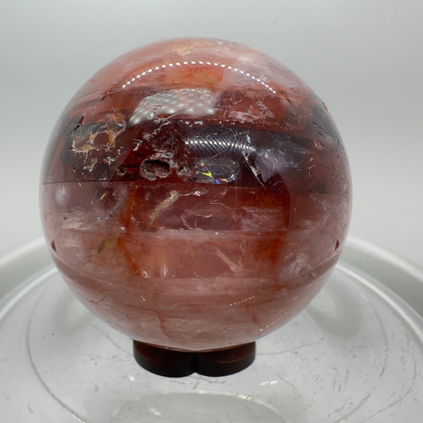 51mm Fire Quartz Crystal Sphere