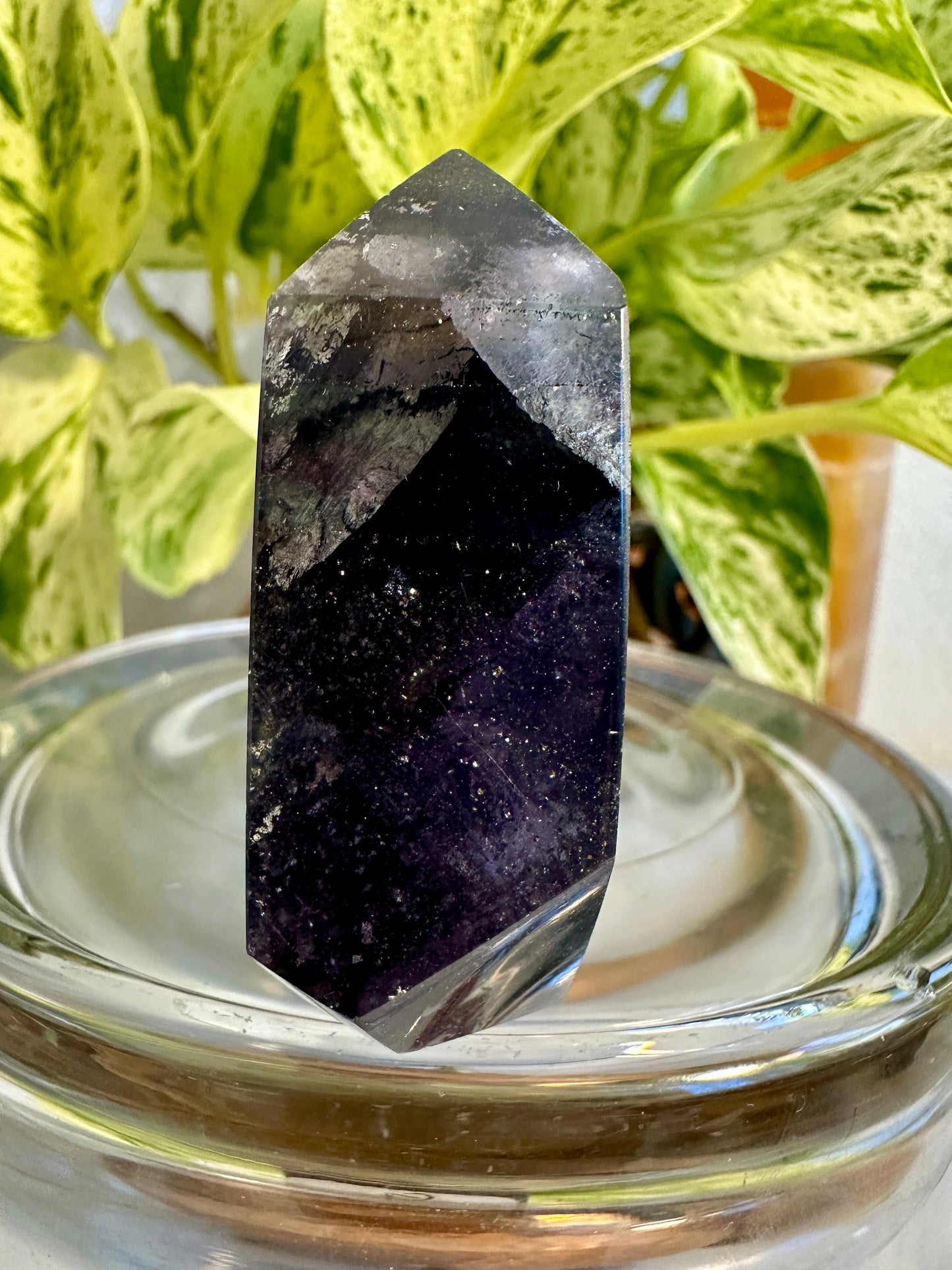 Pyrite in Fluorite Raw Edge Tower — G
2.2 in tall × 1.5 in wide × 0.8 in thick | 3.4 oz
Clarity | Prosperity | Energetic Shielding - Katie's Mystic Crystals