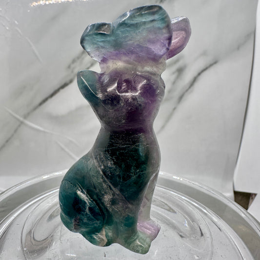 3in Crystal Cat with Butterfly - Katie's Mystic Crystals