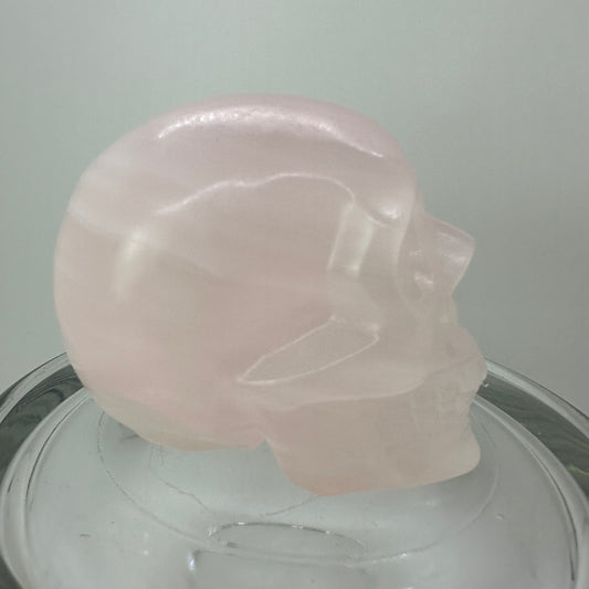 UV Reactive Mangano Calcite Skull - Katie's Mystic Crystals