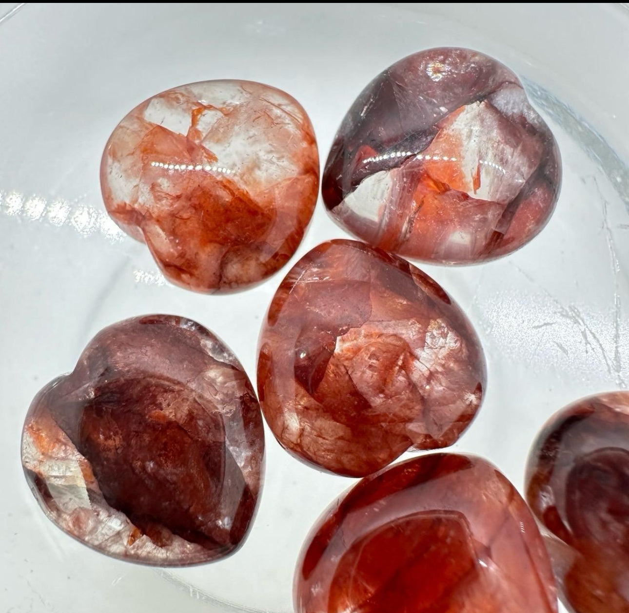 Gemmy Micro Mini Fire Quartz Heart - .6 inch