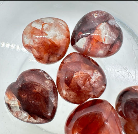 Gemmy Micro Mini Fire Quartz Heart - .6 inch